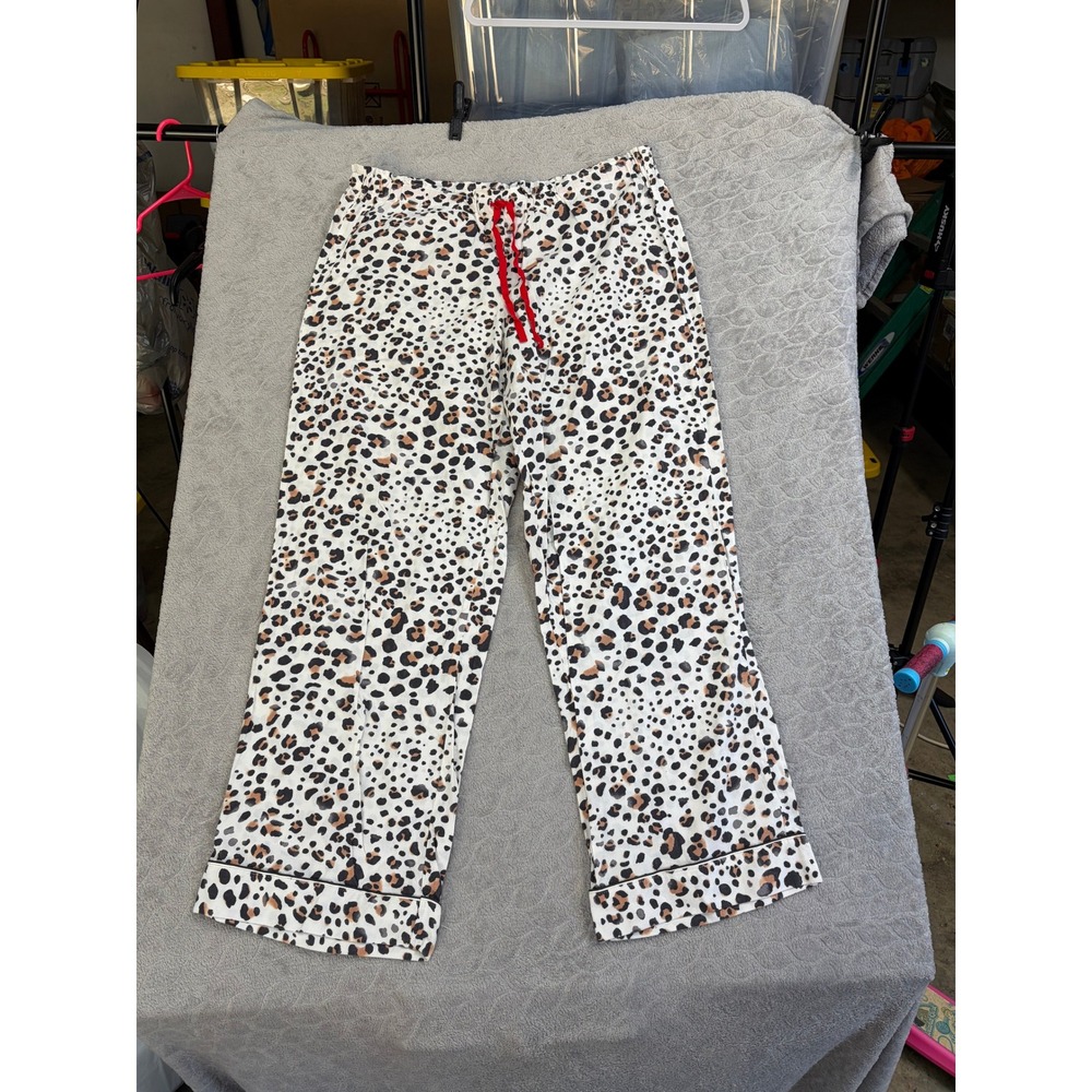 Victorias Secret Pajama Set XL Leopard Animal Print Cotton Sleepwear 288253-DQ9 - Picture 16 of 16